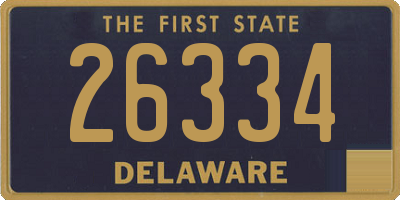 DE license plate 26334