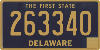 DE license plate 263340