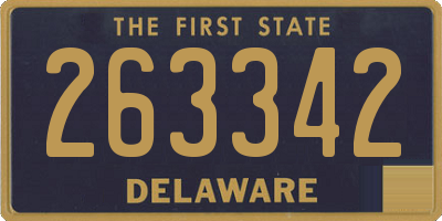 DE license plate 263342