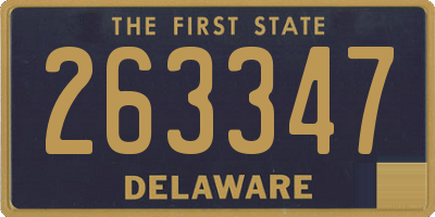 DE license plate 263347