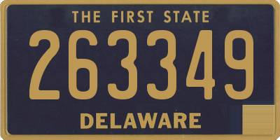 DE license plate 263349