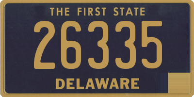 DE license plate 26335