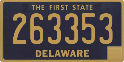 DE license plate 263353