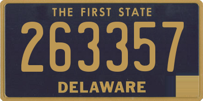 DE license plate 263357