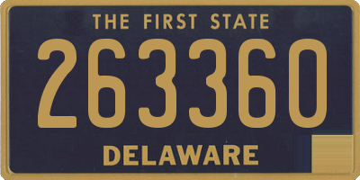DE license plate 263360