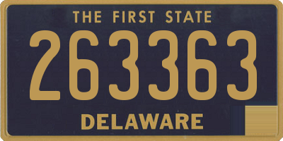 DE license plate 263363