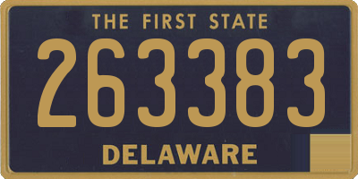 DE license plate 263383