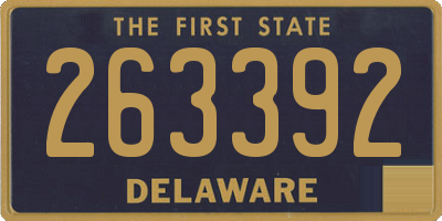 DE license plate 263392