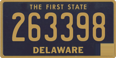 DE license plate 263398