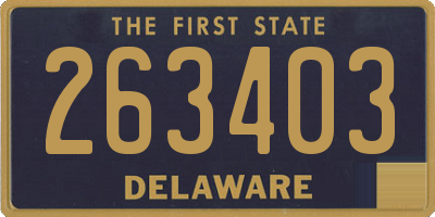 DE license plate 263403
