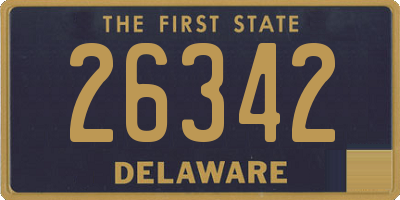 DE license plate 26342