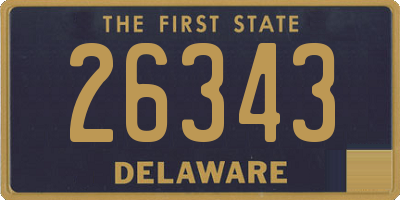 DE license plate 26343