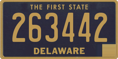 DE license plate 263442