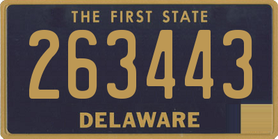 DE license plate 263443