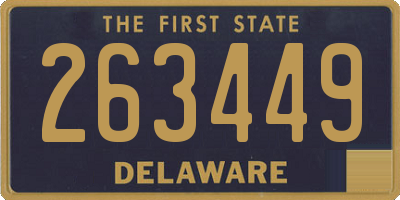 DE license plate 263449