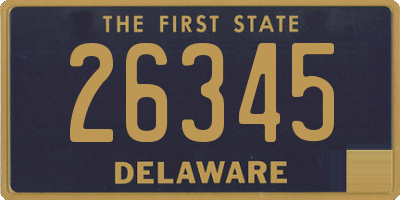 DE license plate 26345