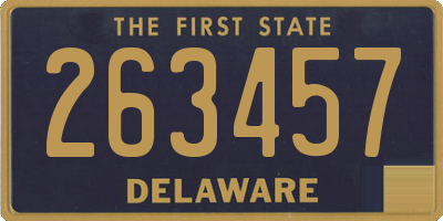 DE license plate 263457