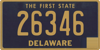 DE license plate 26346