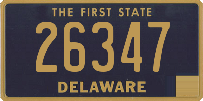 DE license plate 26347