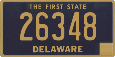 DE license plate 26348