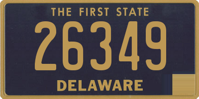 DE license plate 26349