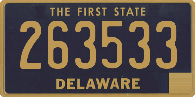DE license plate 263533