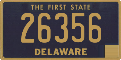 DE license plate 26356