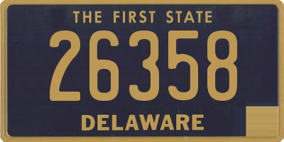 DE license plate 26358