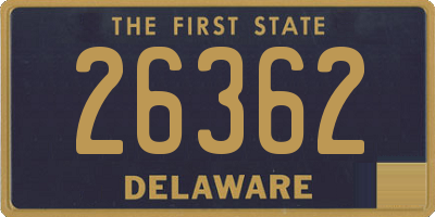 DE license plate 26362