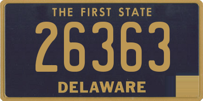 DE license plate 26363