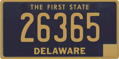 DE license plate 26365