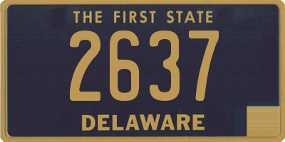 DE license plate 2637