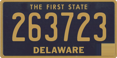 DE license plate 263723