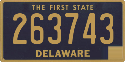 DE license plate 263743