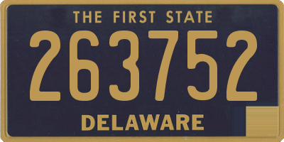 DE license plate 263752