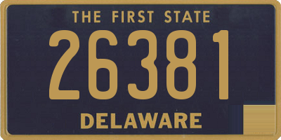 DE license plate 26381