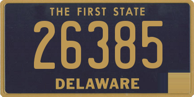 DE license plate 26385