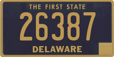 DE license plate 26387