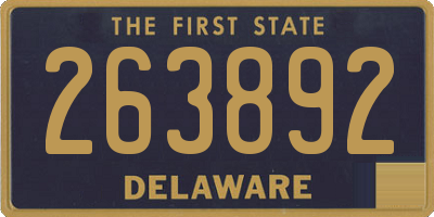 DE license plate 263892