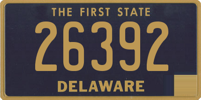 DE license plate 26392