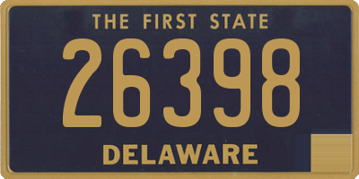 DE license plate 26398