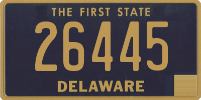 DE license plate 26445