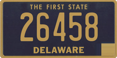 DE license plate 26458