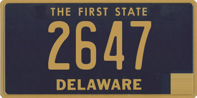 DE license plate 2647