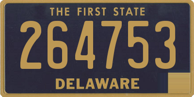 DE license plate 264753