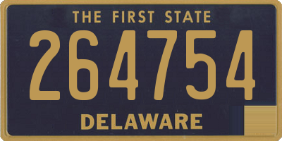 DE license plate 264754