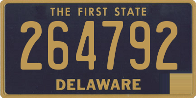 DE license plate 264792