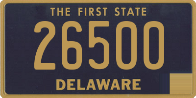 DE license plate 26500