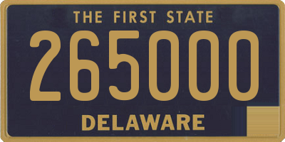 DE license plate 265000