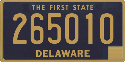 DE license plate 265010